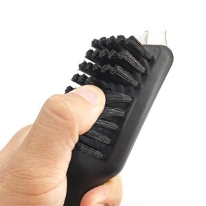 Durable Golf Club Groove Cleaner Brush and Golf Shoes Cleaner Brush Handle Dirt Mud Remover Cleaner Tools Retractable Zip-line Aluminum Carabiner (Shoe Brush and Club Brush)