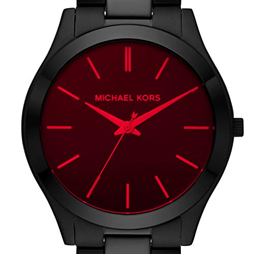 Michael Kors Slim Runway Three-Hand Black Stainless Steel Men's Watch (Model: MK8734)