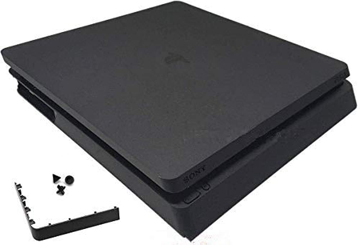 New Replacement Top Upper & Bottom Cover Full Housing Shell Case Cover for PS4 Slim Console Black