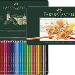 Faber-Castell - Polychromos colour pencil, tin of 36 (110036)