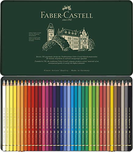 Faber-Castell - Polychromos colour pencil, tin of 36 (110036)