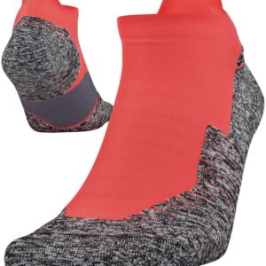 Under Armour Adult Run Cushion No Show Tab Socks, 1-Pair , Beta Red , Shoe Size: Mens 4-8, Womens 6-9