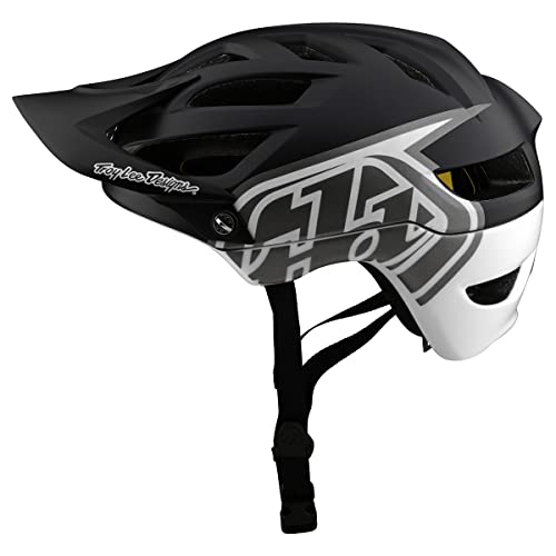 Troy Lee Designs Adult | Trail | All Mountain | Mountain Bike A1 MIPS Classic Helmet - (Black/White, X-Small)