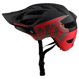 Troy Lee Designs Adult | Trail | All Mountain | Mountain Bike A1 MIPS Classic Helmet - (Black/Red, X-Large/2X-Large)