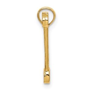 IceCarats 14K Yellow Gold Double Ended Wrench Necklace Charm Pendant 18mm x 4.2mm Only