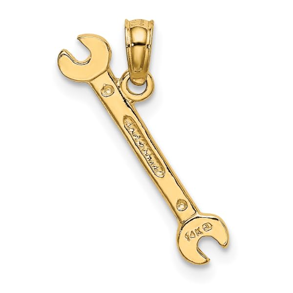 IceCarats 14K Yellow Gold Double Ended Wrench Necklace Charm Pendant 18mm x 4.2mm Only