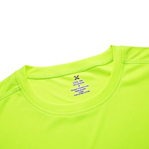 Mens Soft Classic Performance T Shirts for for Running, Fishing, Hiking,Causal Short Sleeve HI VIZ Yellow-XL