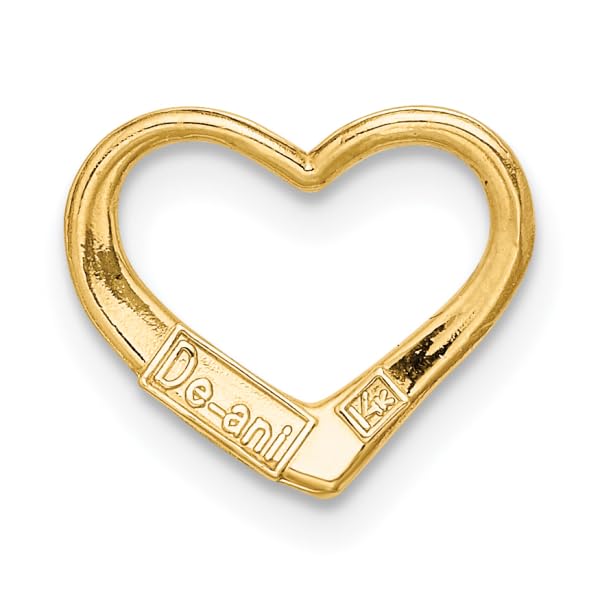 IceCarats 14K Yellow Gold Floating Heart Necklace Love Pendant Charm 14.2mm x 12.25mm Only