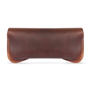 Londo Genuine Leather Eyeglasses & Sunglasses Case with Magnetic Snap Closure