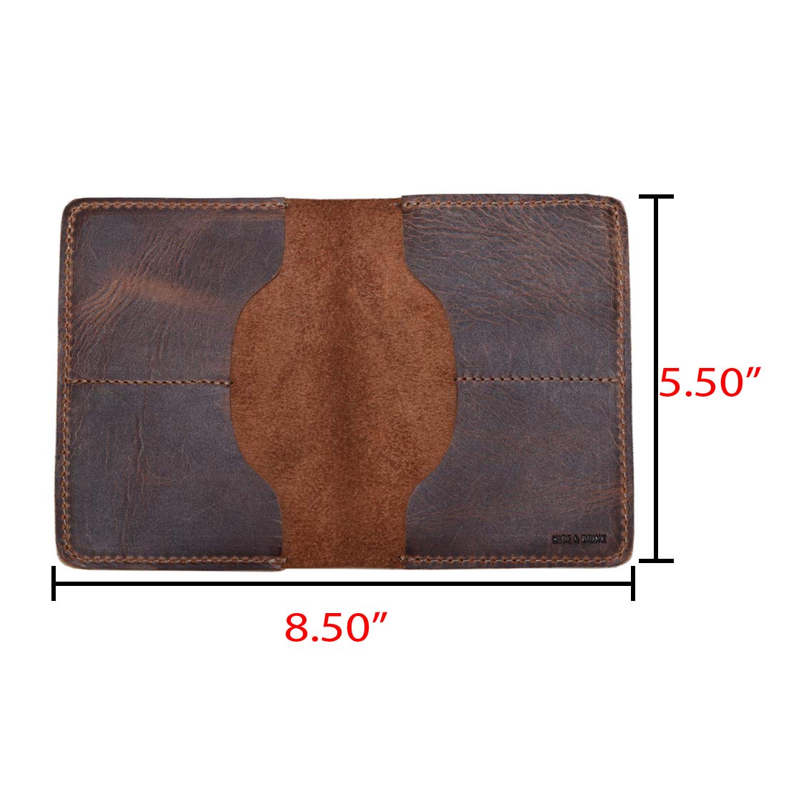 Hide & Drink, Leather Large Card Holder, Holds Up to 16 Cards Plus Flat Bills/Money Organizer/Cash/Case/Pouch, Handmade Includes 101 Year Warranty :: Bourbon Brown