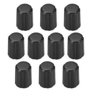 uxcell 10pcs,4x6mm D Type Potentiometer Control Knobs for Electric Guitar Volume Tone Knobs Black