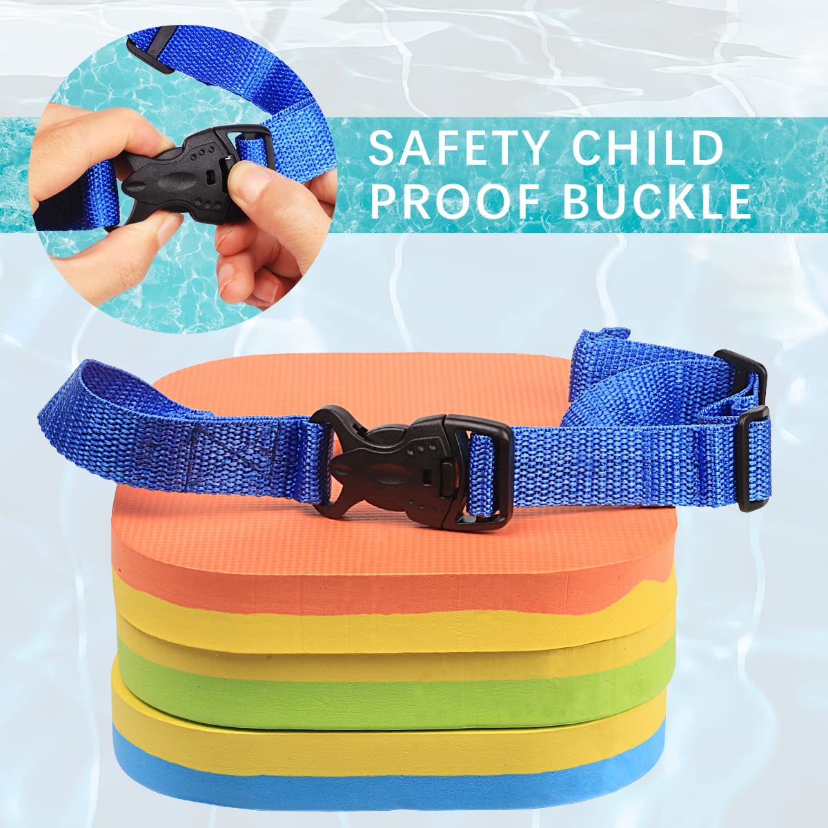 SWIMMEE Back Float for Kids Children Safety Swim Bubble with Adjustable 3 Layers Swim Belts Comfortable Waterproof Floaties Device for Kids Toddler Swimming Floats (10lb-60lb)