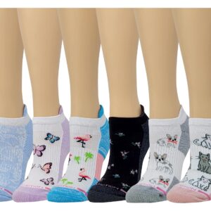 Motion Dr Women's 6pk Compression Low Cut Anklet Socks (9-11, Assorted)