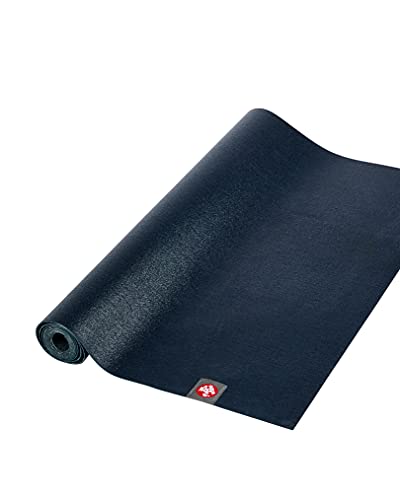 Manduka eKO Superlite Yoga Mat for Travel - Lightweight, Easy to Roll and Fold, Durable, Non Slip Grip, 1.5mm Thick, Midnight Blue, 71" x 24"