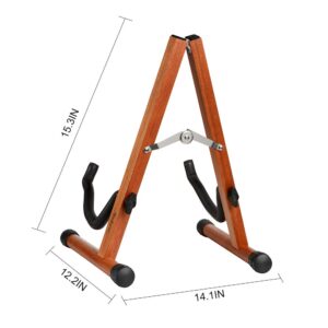 Neboic Guitar Stand, Wood Acoustic Guitar Stand, Electric Guitar Stand，Bass Classic banjo Guitar Stand, Portable Guitar Stand Holder for Multiple Guitars, Guitar Accessories