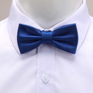 fortunatever Boys Solid Pre-tied Bow Ties,Royal Blue Adjustable Tuxedo Bowtie For Boy With Multiple Colors (11''-18'')