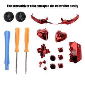 Elite Kit, X box One Elite Controller Accessories, X box Gaming Accessories, X BOX One Elite Controller Accessory Kit with Set Buttons, 2 x Screwdriver, 1 x Wrench for X box 360 Controller.(红色)