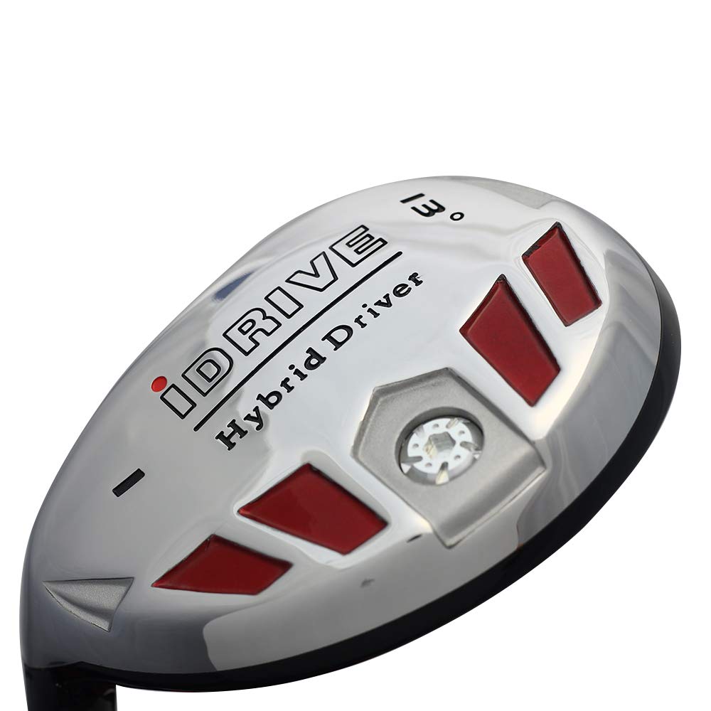 Senior Men's #1 iDrive 13° Driving One Iron Wood Hybrid Driver Left Handed Premium Ultra Forgiving Senior Flex Graphite Shaft Tour Velvet Grip