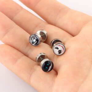 28pcs Cheater Fake Ear Plugs Satinless Steel Gauges Illusion Tunnel Piercing Stud Screw Earrings 14Style