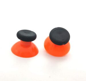 2 x 3d analog thumb stick joystick thumbstick cap cover for xbox one slim s controller replacemnet (orange-black)