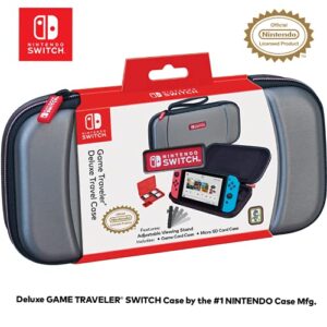 Game Traveler Nintendo Switch Case - Switch OLED Case for Switch OLED & Original Switch, Adjustable Viewing Stand & Bonus Game Case, Deluxe Loop Handle, Licensed Nintendo Switch Game case