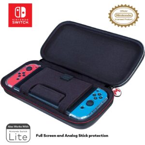 Game Traveler Nintendo Switch Mario Case - Adjustable Viewing Stand, Protective PU Leather Hard Case with Deluxe Carry Handle, Includes Two Game Cases - Nintendo Switch , Switch OLED and Switch Lite