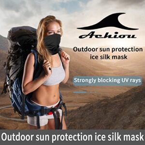 Achiou Neck Gaiter Face Mask Scarf Dust Sun Protection Cool Lightweight Windproof, Breathable Fishing Hiking Running Cycling