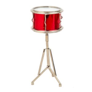 Seawoo Miniature Snare Drum with Case Mini Percussion Musical Instrument Mini Snare Drum Miniature Dollhouse Model Christmas Ornament and Gift (Snare Drum)