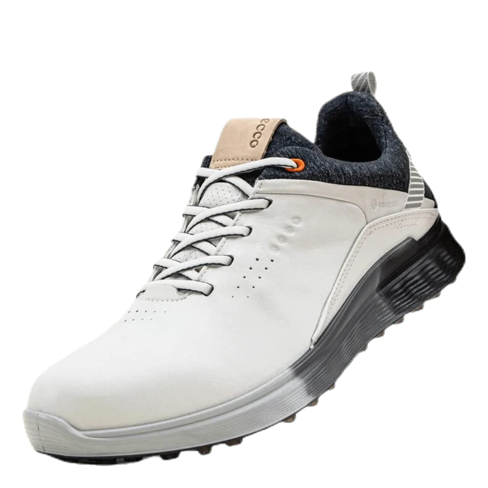 ECCO Men's S-Three Gore-TEX Golf Shoe, White, 11-11.5