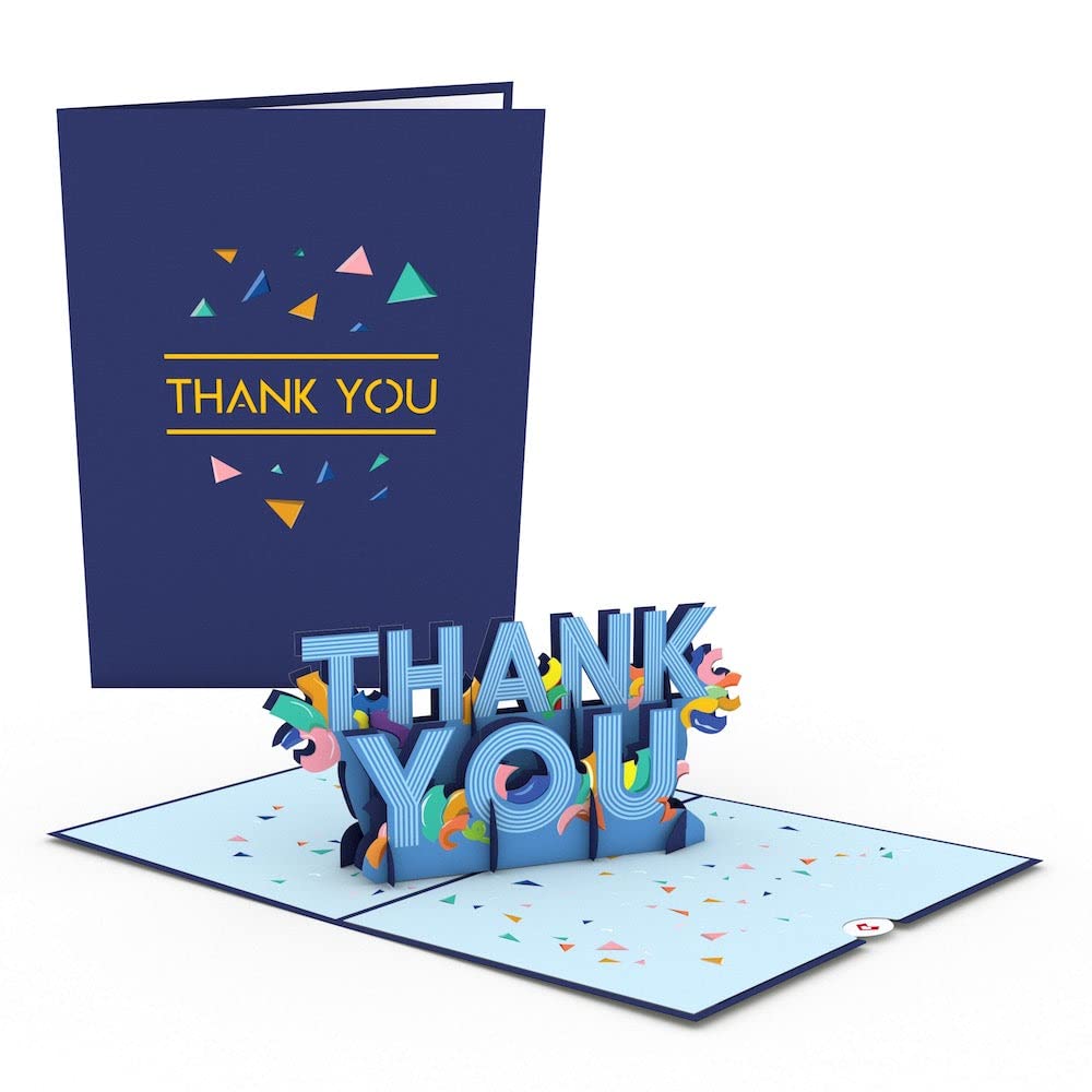 Lovepop Confetti Thank You Pop Up Card, 5x7-3D Greeting Card, Thank You Card, Pop Up Love Card, Thinking of You Cards, Retirement Card