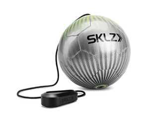 sklz star-kick solo soccer trainer with size 1 soccer ball, volt