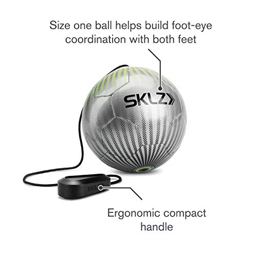 SKLZ Star-Kick Solo Soccer Trainer with Size 1 Soccer Ball, Volt