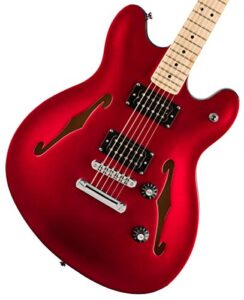 squier affinity series starcaster electric guitar, with 2-year warranty, candy apple red