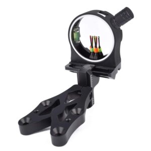 GPP 5 Pin Bow Sight - .029 Fiber, Brass Pin, Aluminum Machined - Right and Left Handed,with LED Sight Light