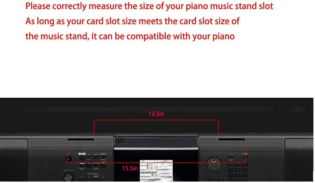 PILIPALA Upgraded version Keyboard Music Score Stand Music Rest Music Rest Sheet Musical Instrument Parts Portable Durable Holder Suitable for most 61-key 25-key 49-key keyboards。