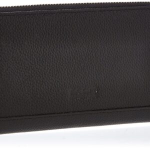 Timberland womens Leather Rfid Zip Around Wallet Clutch With Wristlet Strap, Black (Pebble), One Size