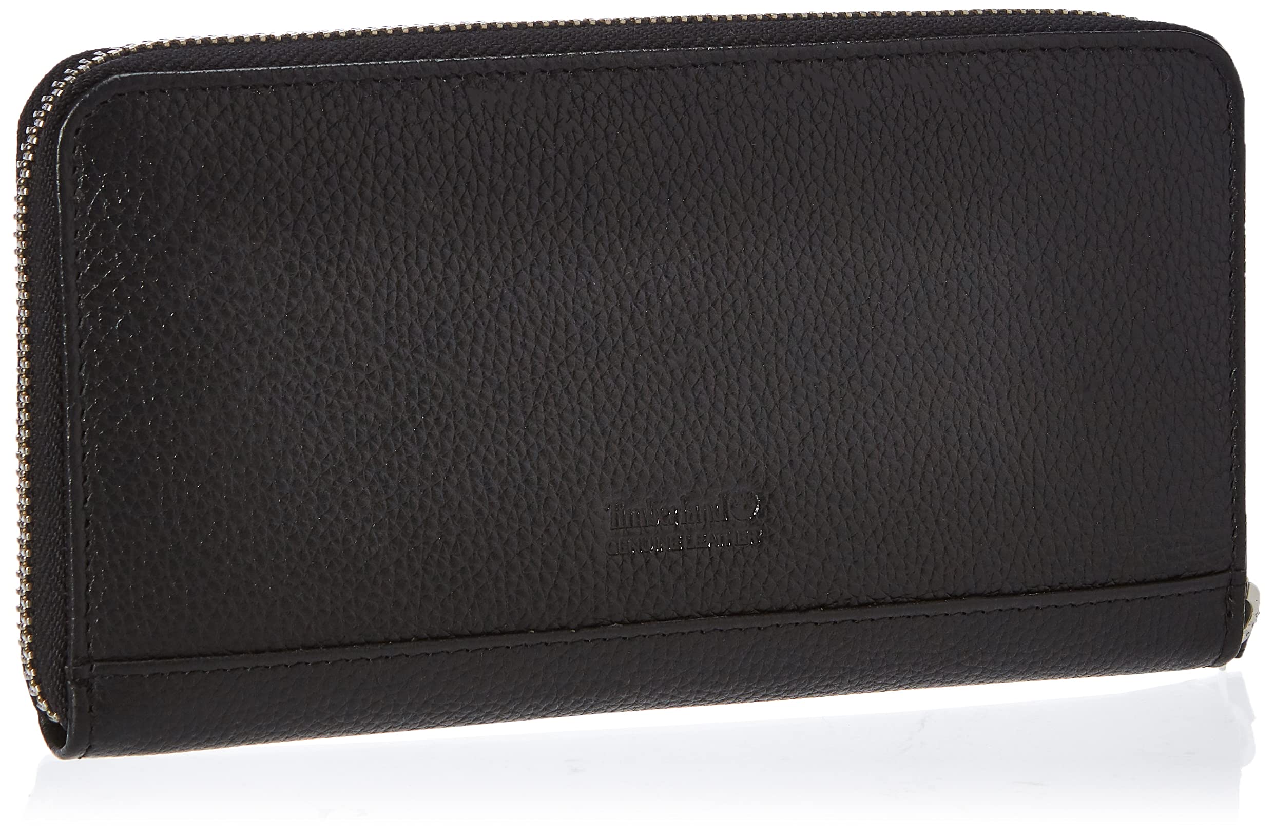 Timberland womens Leather Rfid Zip Around Wallet Clutch With Wristlet Strap, Black (Pebble), One Size