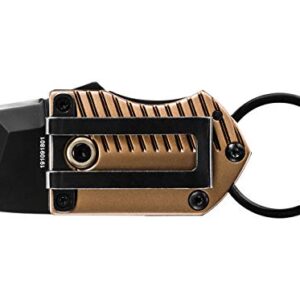 Gerber Gear Key Note - 1" Plain Edge Keychain Knife - EDC Gear and Equipment - Coyote Brown