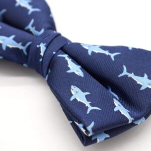 Carahere Mens Bow Ties Handmade Pre-Tied Novel Fun Pattern Bow Ties For Men Light Blue