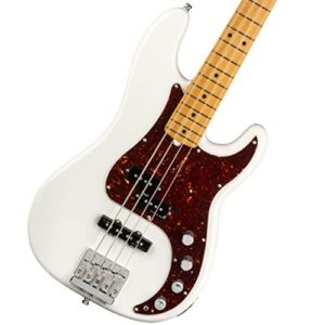 fender american ultra precision bass, arctic pearl, maple fingerboard