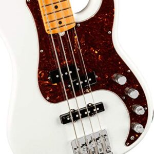 Fender American Ultra Precision Bass, Arctic Pearl, Maple Fingerboard