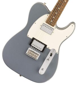 fender player telecaster hh electric guitar, with 2-year warranty, silver, pau ferro fingerboard