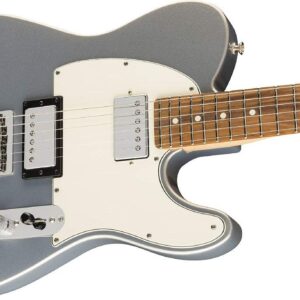 Fender Player Telecaster HH Electric Guitar, with 2-Year Warranty, Silver, Pau Ferro Fingerboard