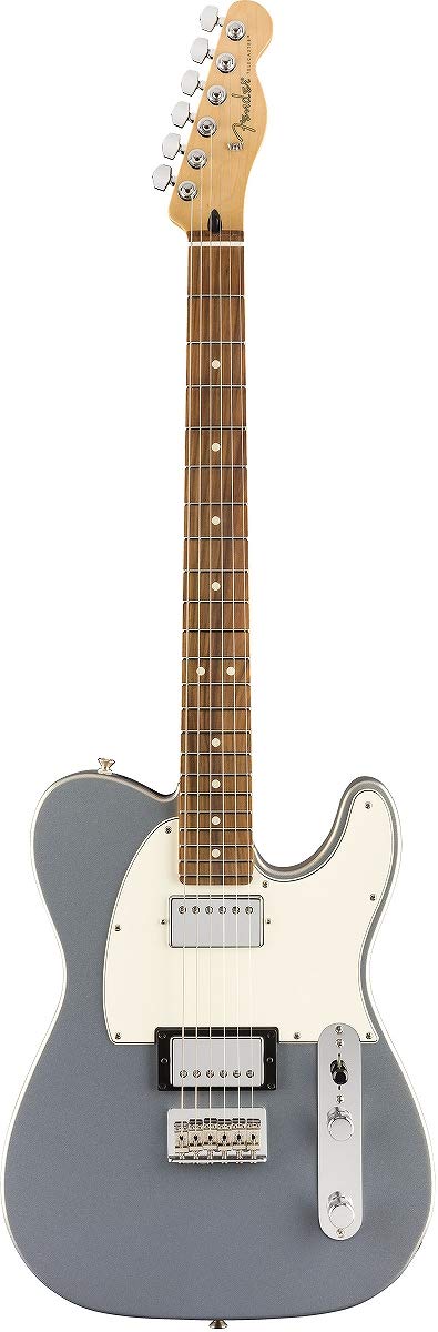 Fender Player Telecaster HH Electric Guitar, with 2-Year Warranty, Silver, Pau Ferro Fingerboard