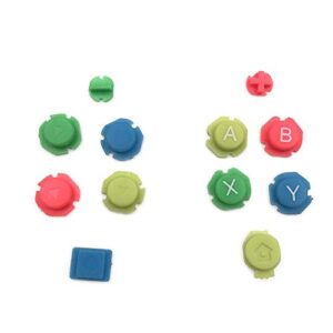 Translucent Housing Shell Case Colorful L R Button ABXY Directions Keys Buttons DIY Replacement Shell Case for Switch NS Joy-Con Controller (L+R Button)