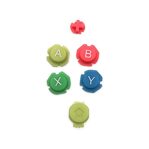 Translucent Housing Shell Case Colorful L R Button ABXY Directions Keys Buttons DIY Replacement Shell Case for Switch NS Joy-Con Controller (L+R Button)