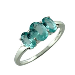 SGL Blue Apatite 1.65 Carat 925 Sterling Silver Anniversary Wedding Jewelry for Women