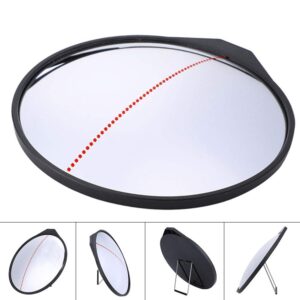 VGEBY1 Practice Mirror, 360-Degrees Swing Mirror Wide Angle Training Aid Stainless Steel Full Swing Putting Convex Mirror