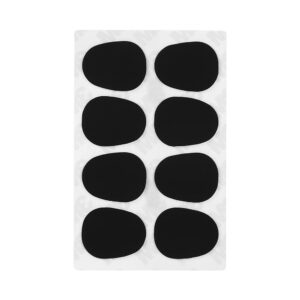 fafeims 8pcs mouthpiece patch cushion rubber sax mouthpiece pad cushion for soprano alto tenor saxophone clarinet (black 0.5mm big oval)