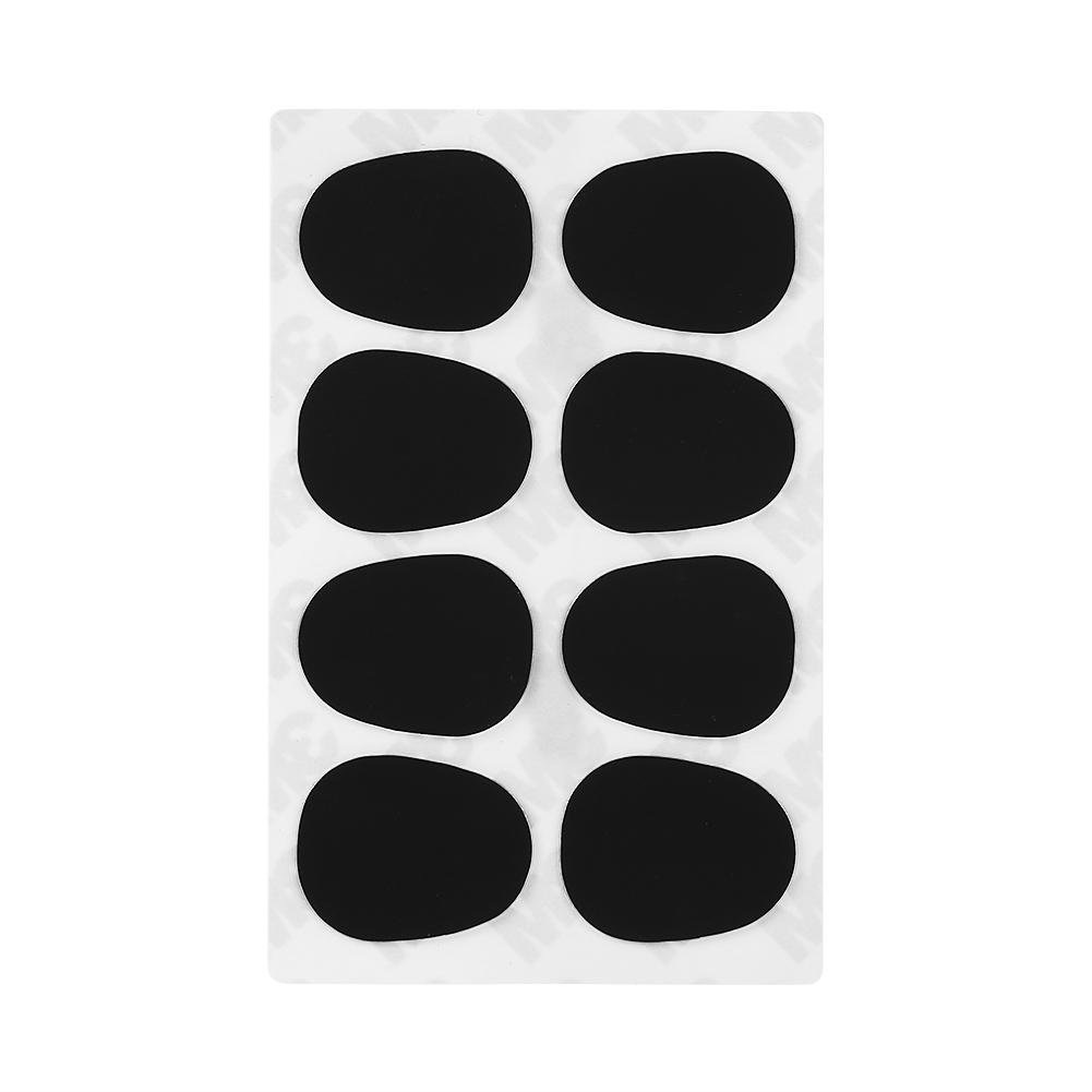 Fafeims 8Pcs Mouthpiece Patch Cushion Rubber Sax Mouthpiece Pad Cushion for Soprano Alto Tenor Saxophone Clarinet (Black 0.5mm Big Oval)